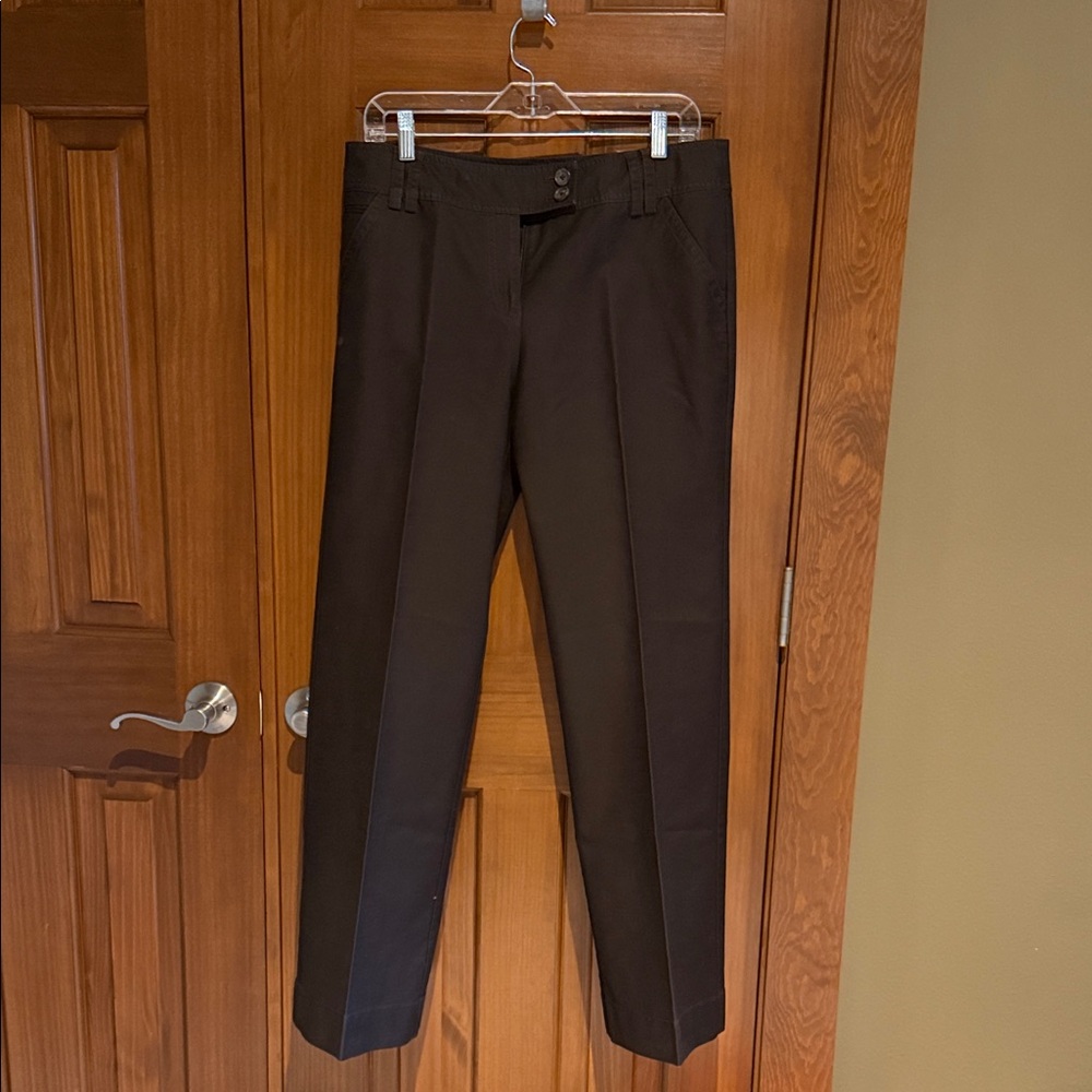 Ann Taylor Brown Straight-Leg Dress Trousers